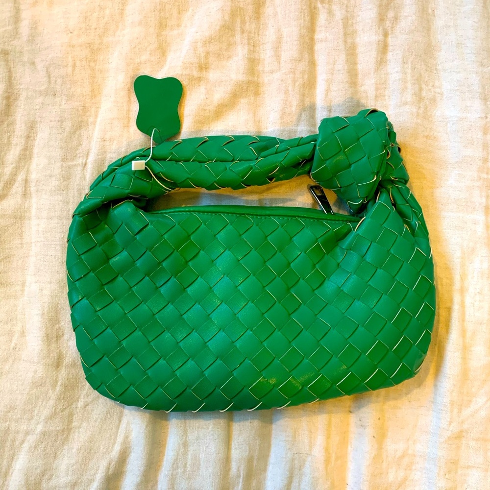 Green Woven Clutch
